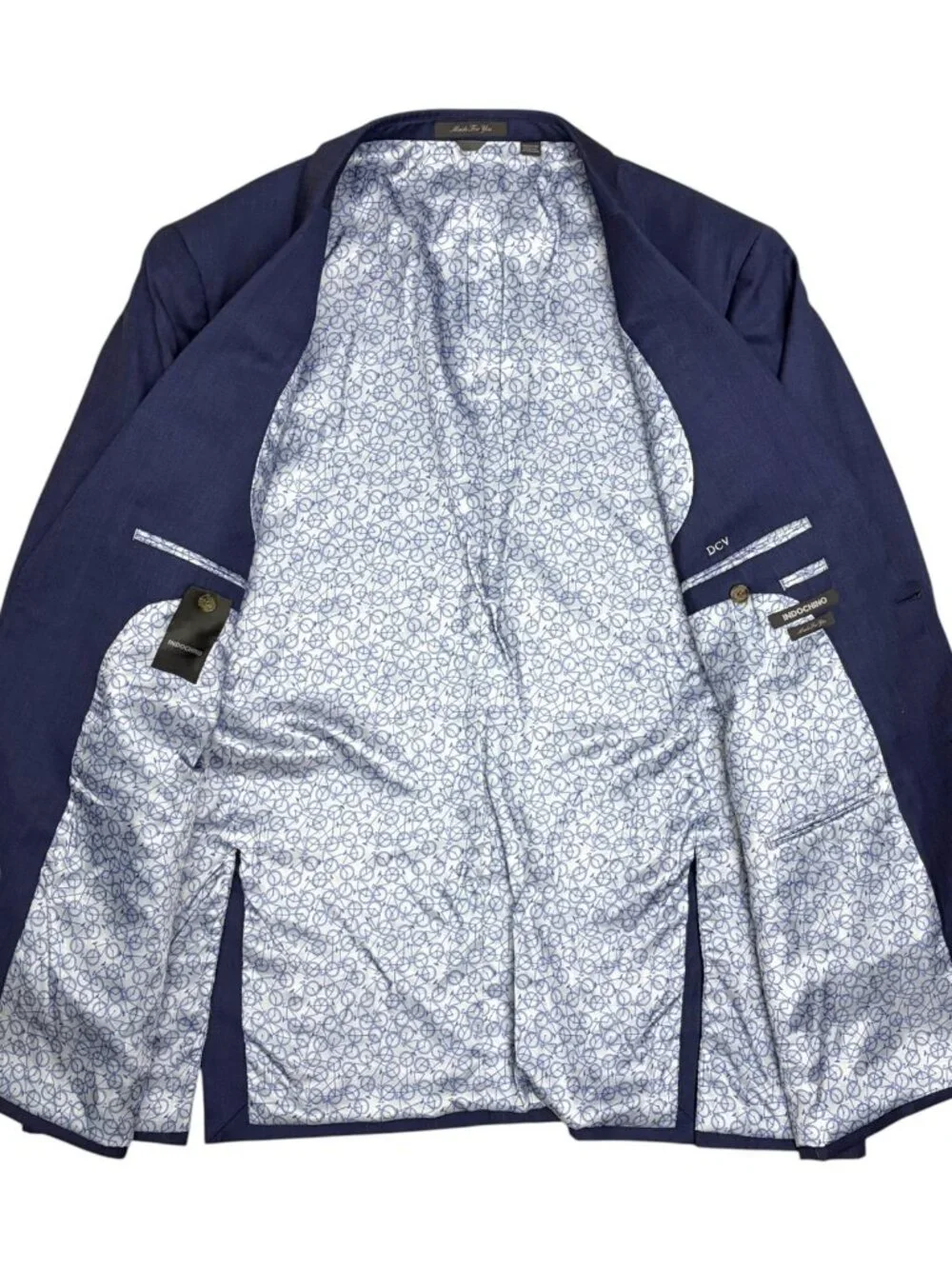 INDOCHINO WOOL Blazer Sport Coat Bicycle Luxury Business Formal Jacket Mens 48R
